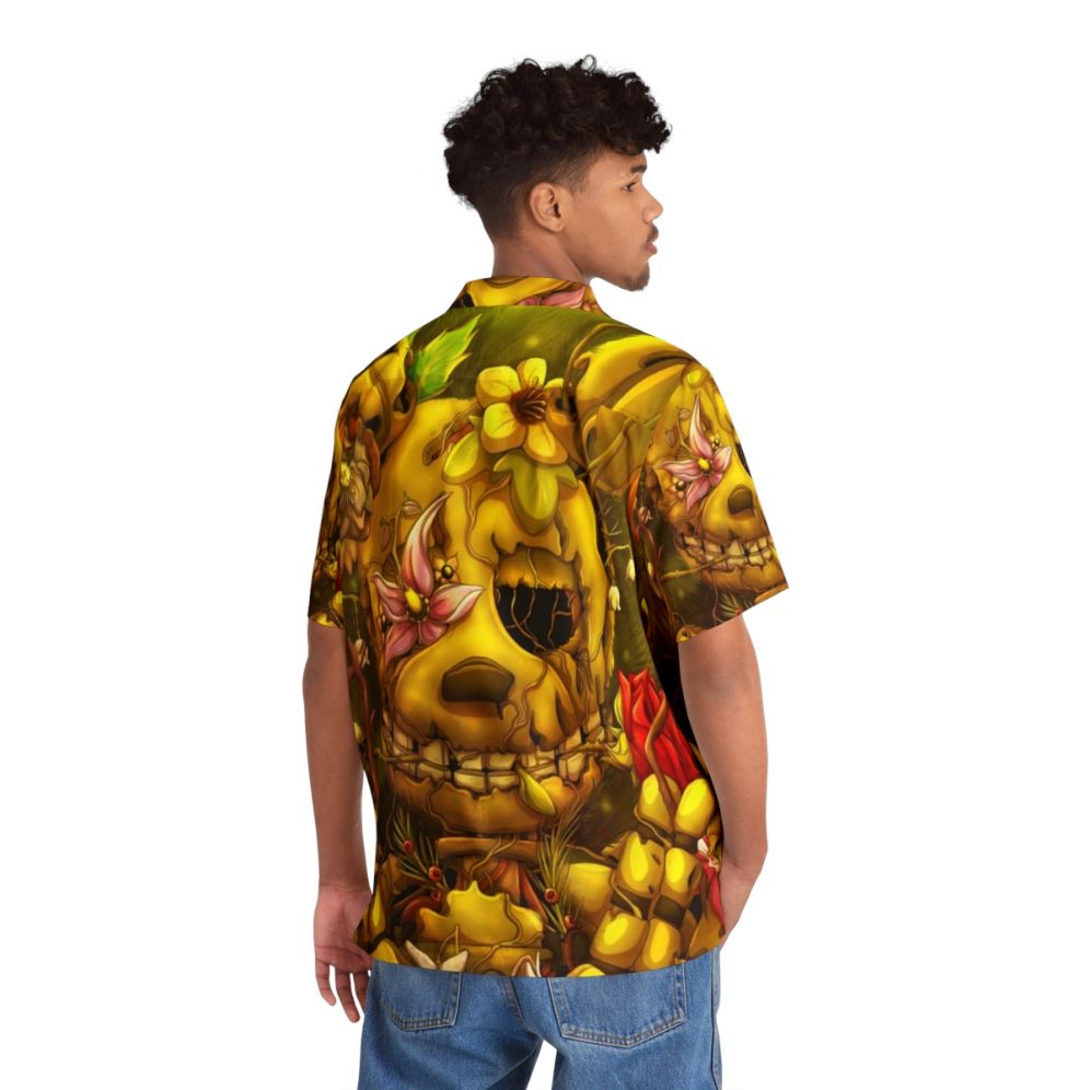 Vibrant spring flowers and sunset Hawaiian shirt - People Back