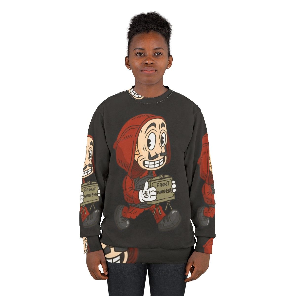 Vintage Cartoon Style Money Heist Sweatshirt - women