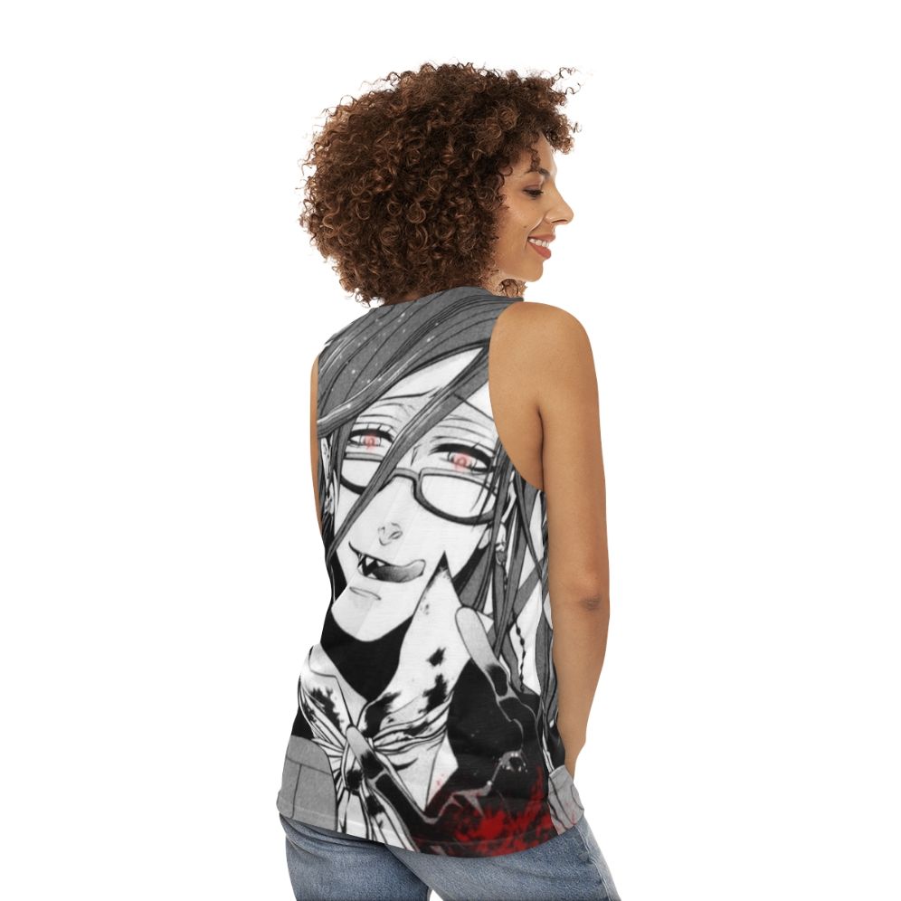 Grell Sutcliff Anime Inspired Unisex Tank Top - women back