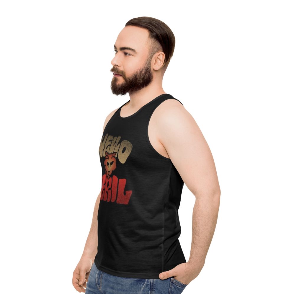 Unisex Hello Peril Band Netflix Comedy Tank Top - men side