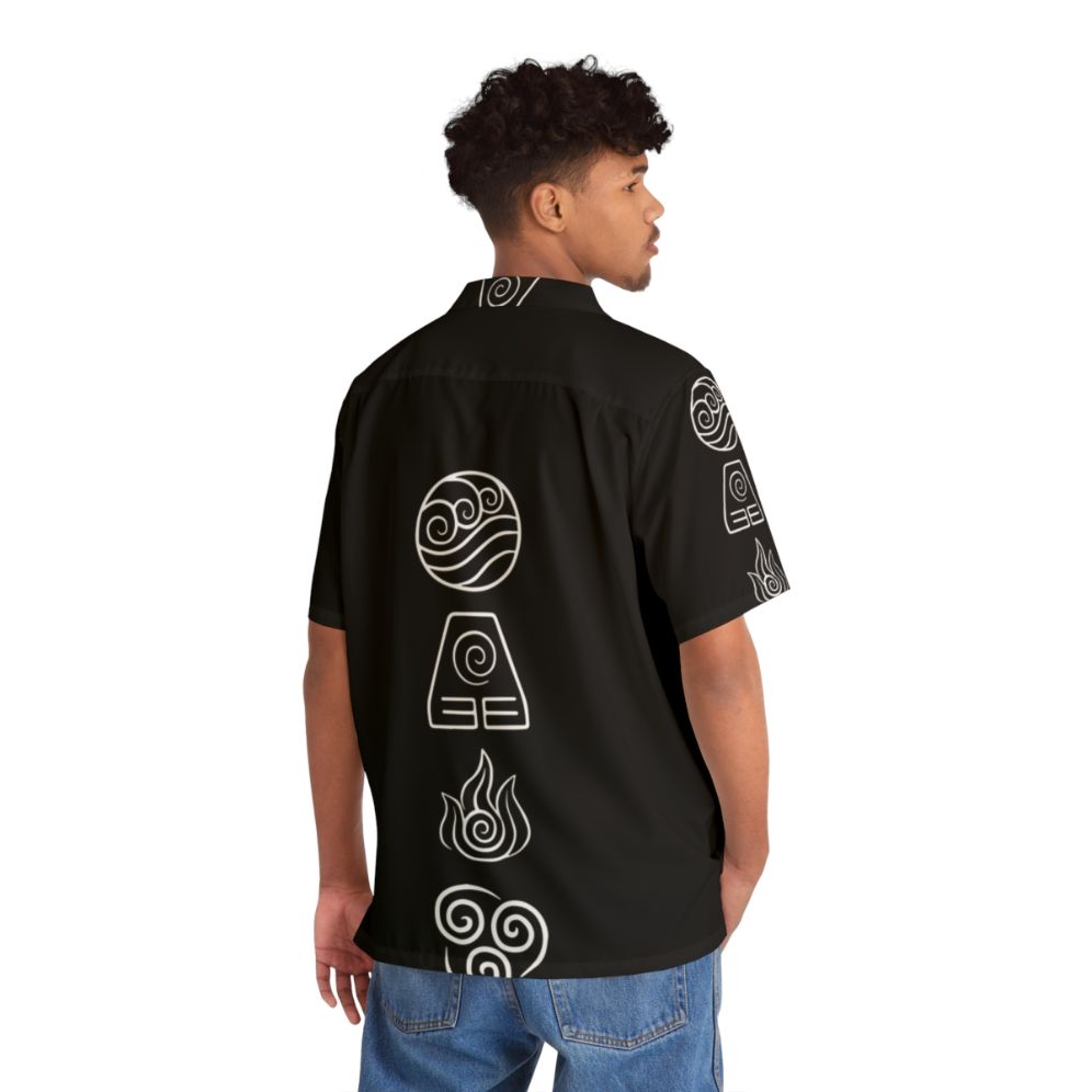 Avatar The Four Elements Hawaiian Shirt with Fire, Water, Earth, and Air Elements - People Back