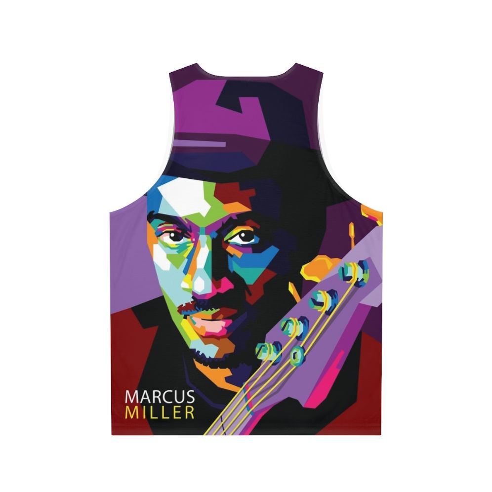 Marcus Miller pop art illustration unisex tank top - Back