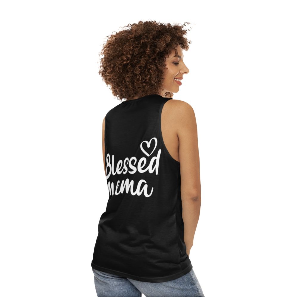 Blessed Mama Unisex Tank Top - women back