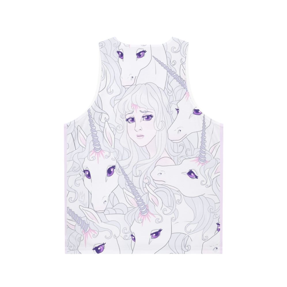 Unisex fantasy tank top inspired by 'The Last Unicorn' - Back