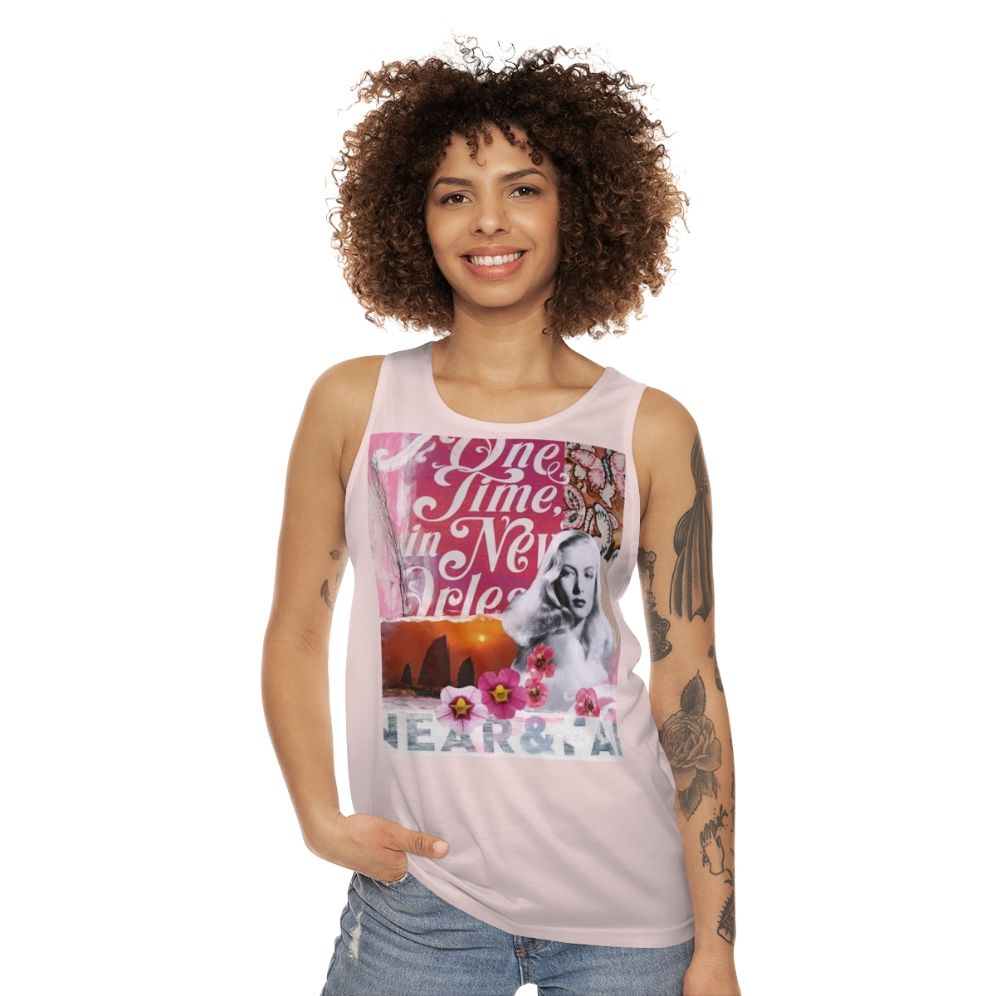 Vintage Veronica Lake collage unisex tank top - women