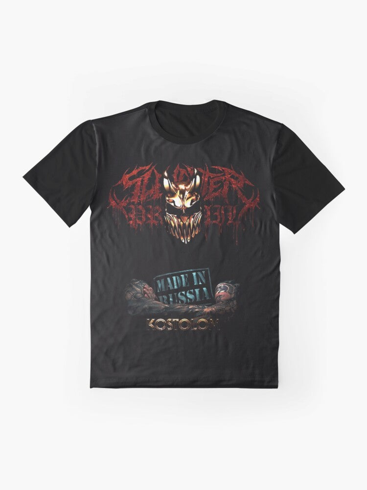 Slaughter to Prevail "Misery Sermon" Deathcore Metal Graphic T-Shirt - Flat lay