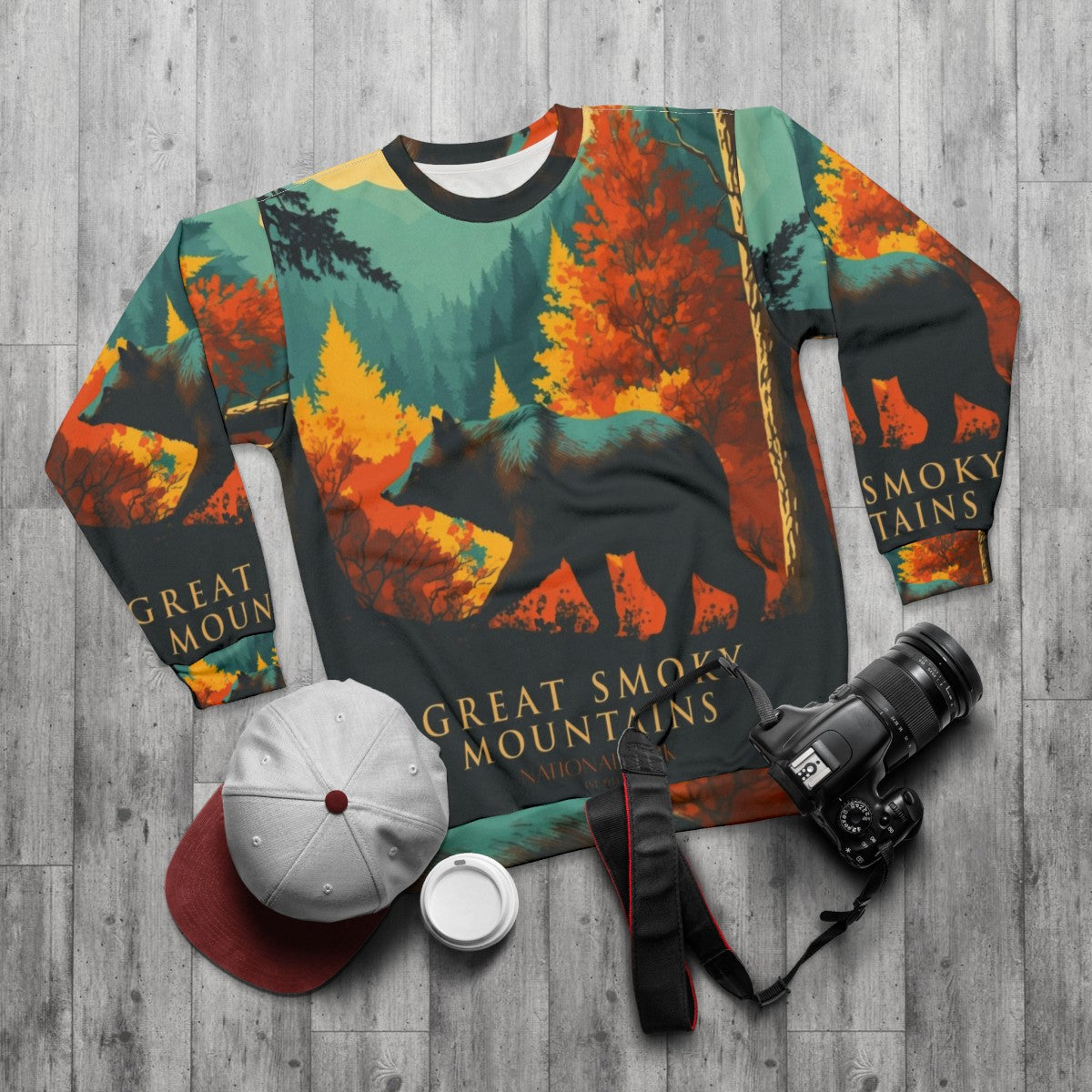 Great Smoky Mountains National Park Sweatshirt - flat lay