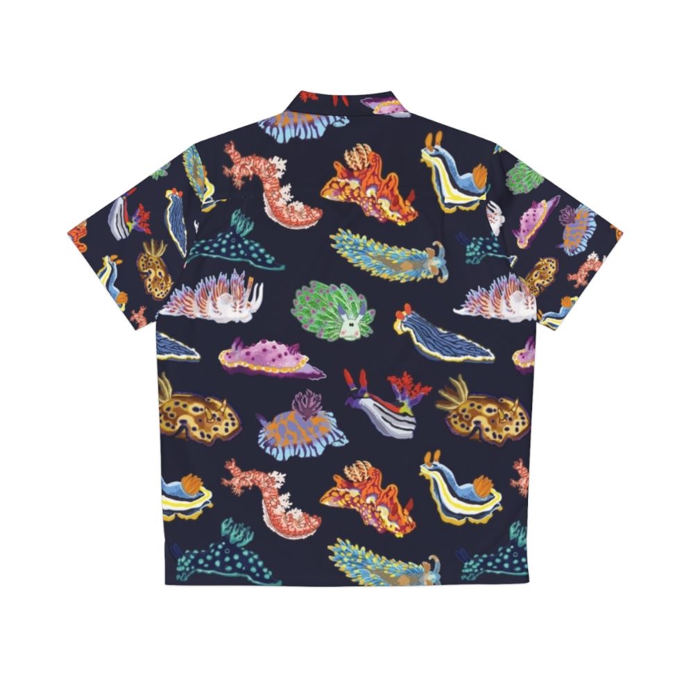 Nudie Cuties Hawaiian Shirt featuring vibrant sea slugs and nudibranchs - Back