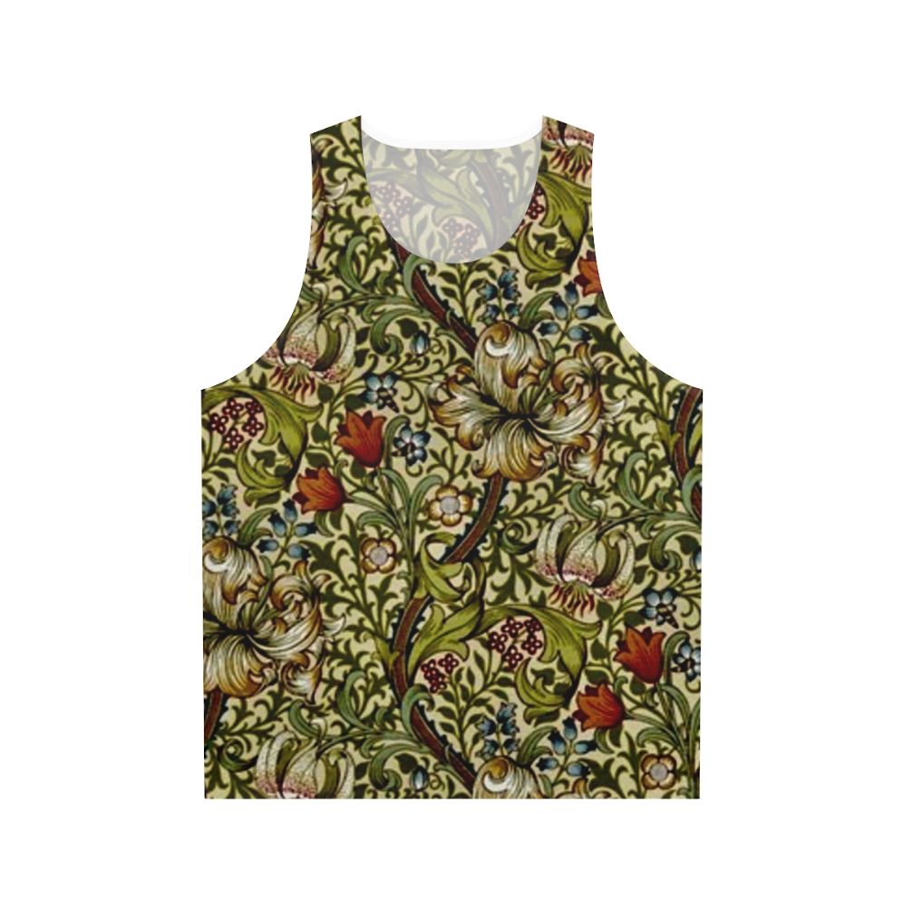 Vintage Floral William Morris Golden Lily Unisex Tank Top