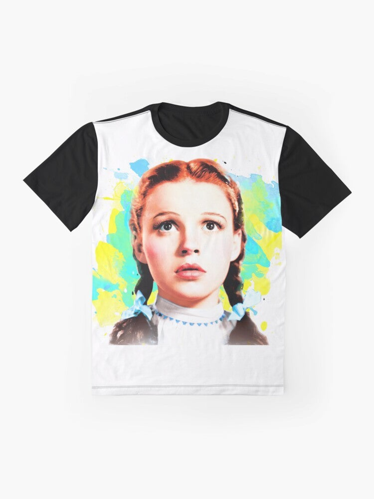 Vintage-style graphic t-shirt featuring Dorothy Gale from the Wizard of Oz - Flat lay