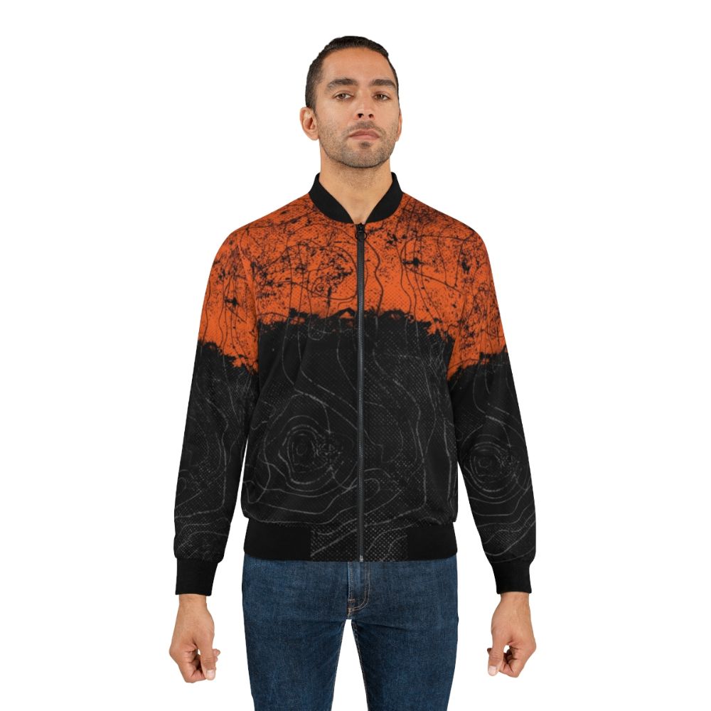 Topography Bomber Jacket featuring a map-inspired design - Lifestyle