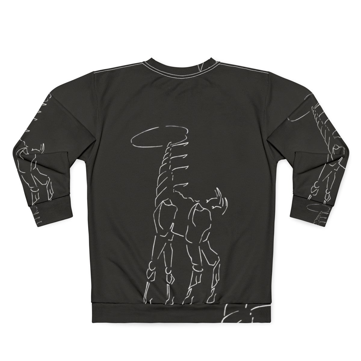 Tallneck Sweatshirt featuring Horizon Zero Dawn character Aloy and the giant Tallneck machine - Back