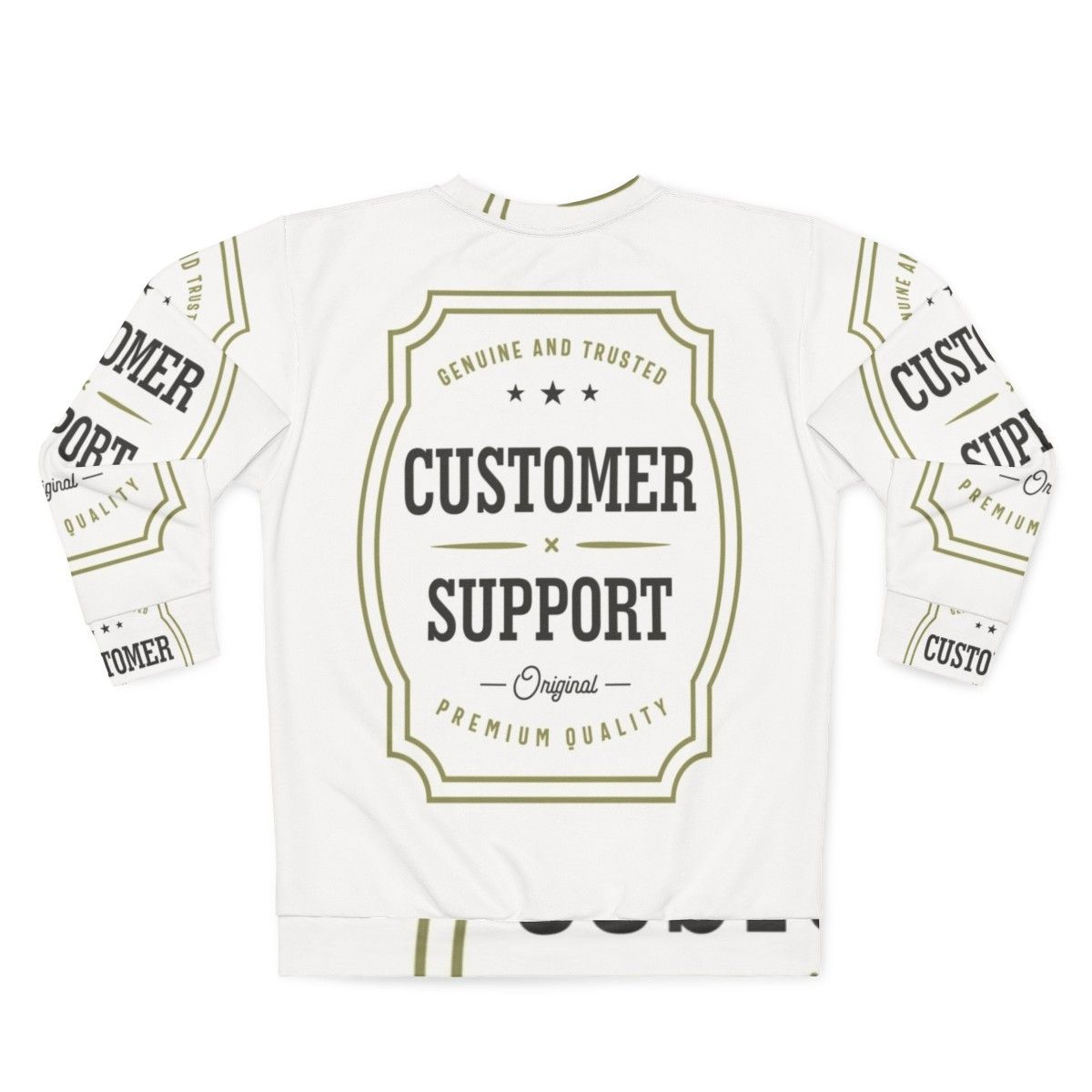 Customer support sweatshirt with logo - Back