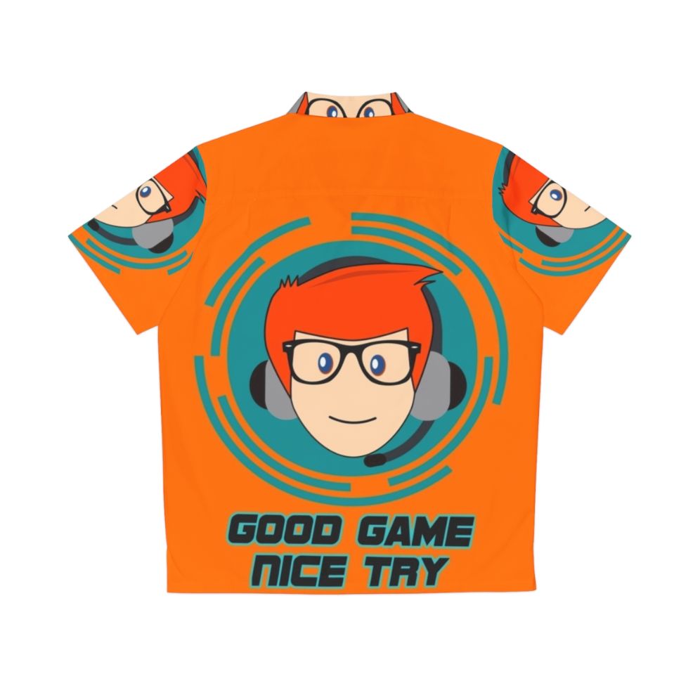 Conan O'Brien "Team Coco" Hawaiian Shirt with video game and comedy references - Back