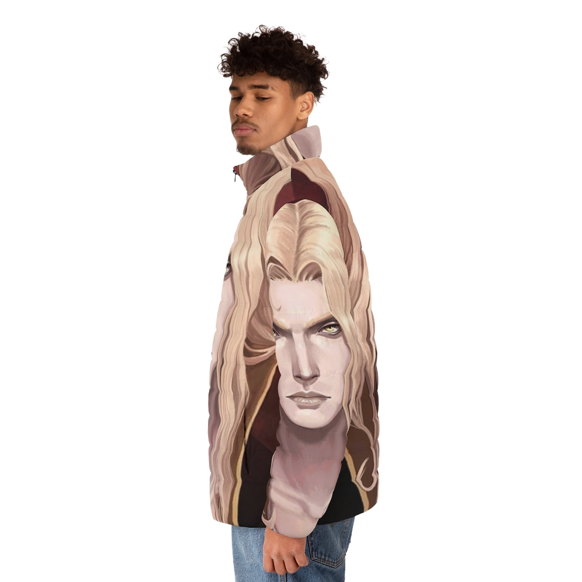 Alucard Fanart Castlevania Puffer Jacket - men side left