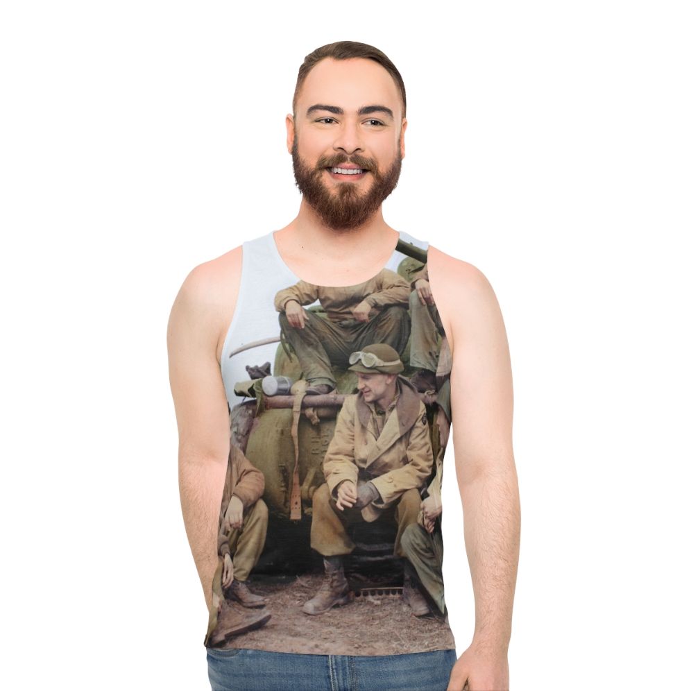 WWII US Army Tank Crew Unisex Tank Top with Ernie Pyle - men