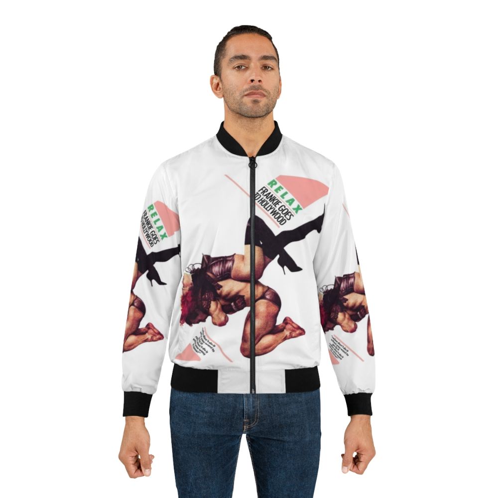 Frankie Goes Hollywood retro-style bomber jacket with music and band references - Lifestyle