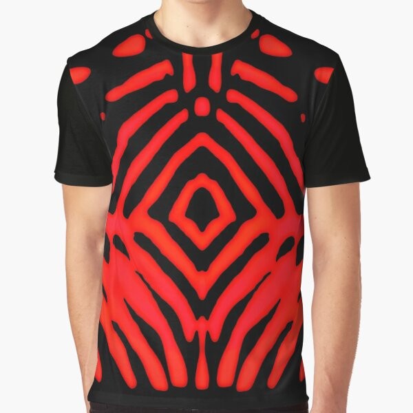 A stylish graphic t-shirt featuring a ruby diamond design