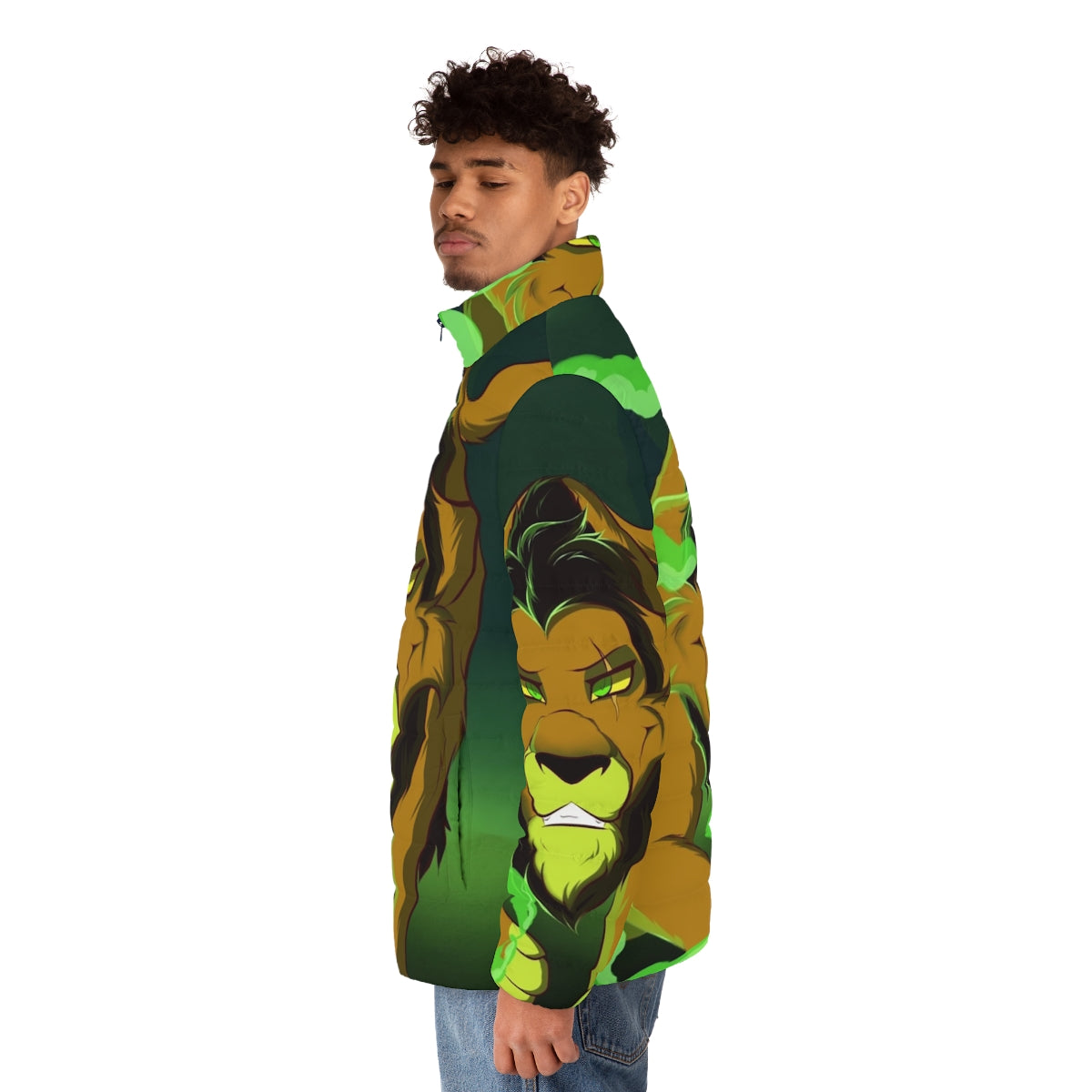 Scar Lion King Puffer Jacket with Disney Branding - men side left