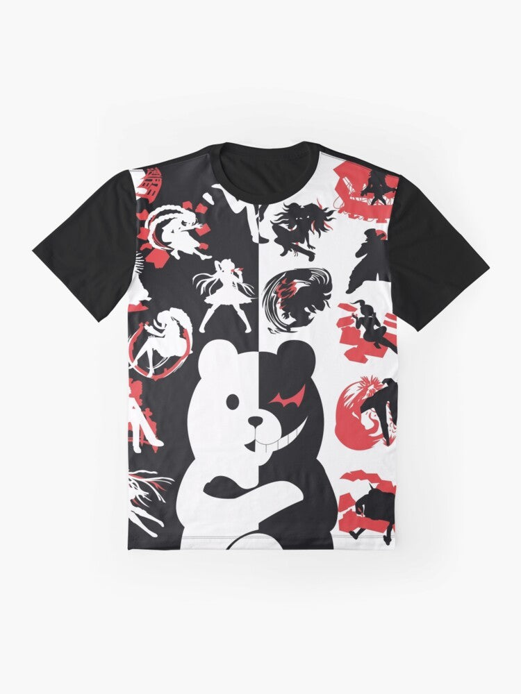 Monokuma despair graphic t-shirt for Danganronpa fans - Flat lay