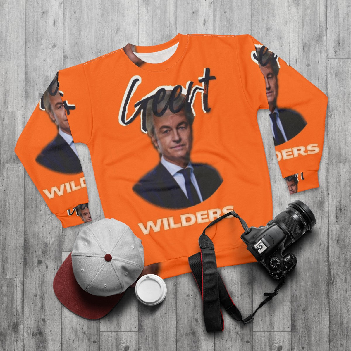 Geert Wilders Dutch Politician Sweatshirt - flat lay