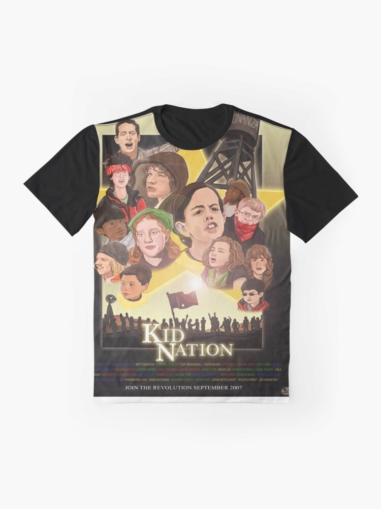 Kid Nation Graphic T-Shirt featuring the show's logo and characters - Flat lay