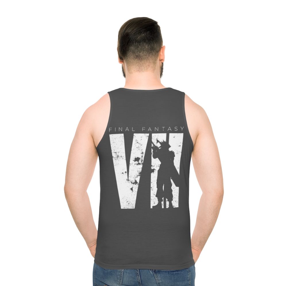 Final Fantasy VII Minimalist Unisex Tank Top - men back