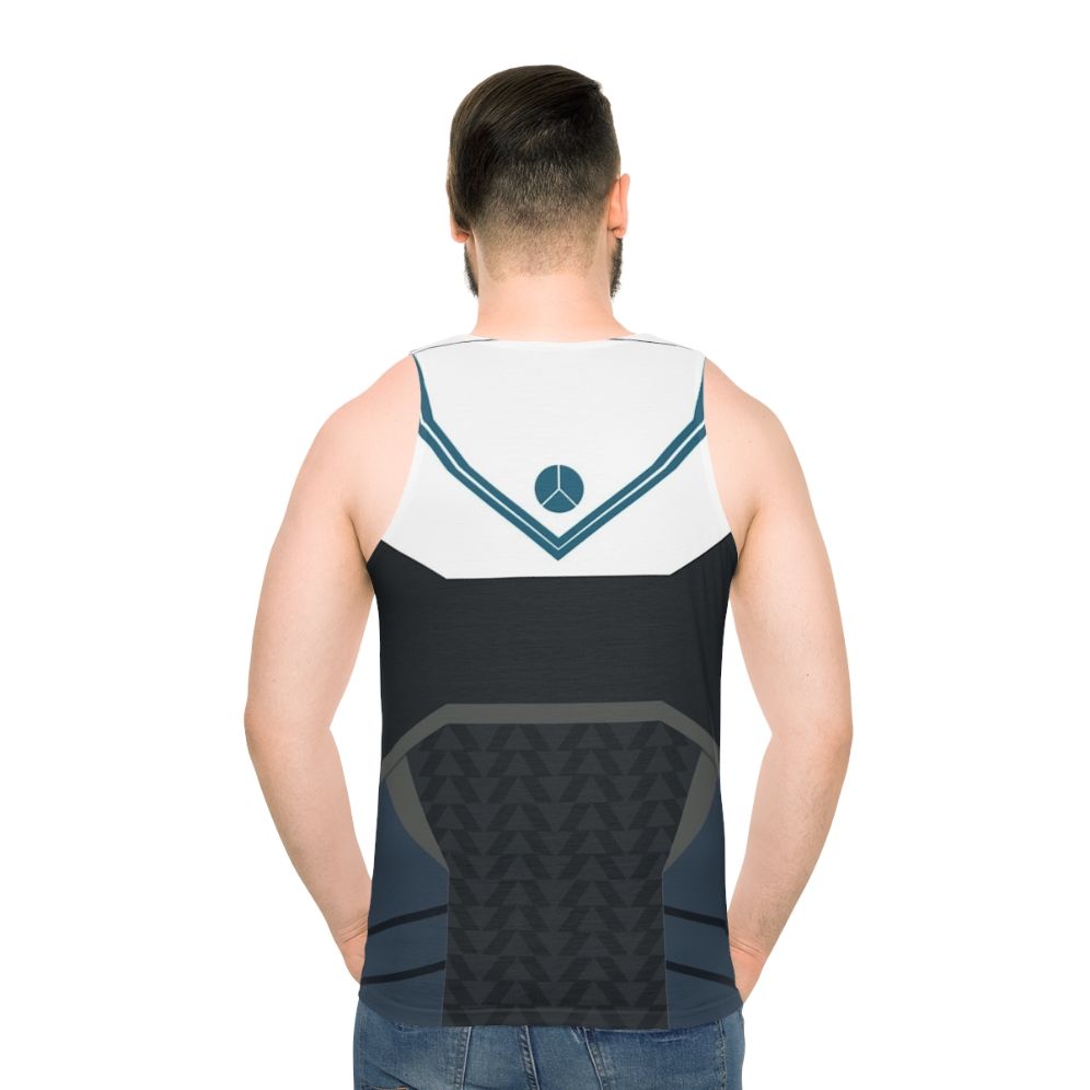 Destiny inspired armour unisex tank top - men back