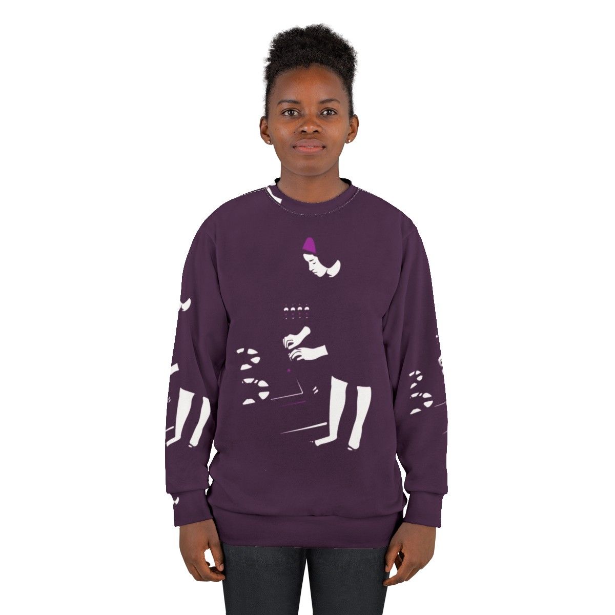 Delia Derbyshire, electronic music pioneer, portrait sweatshirt - women