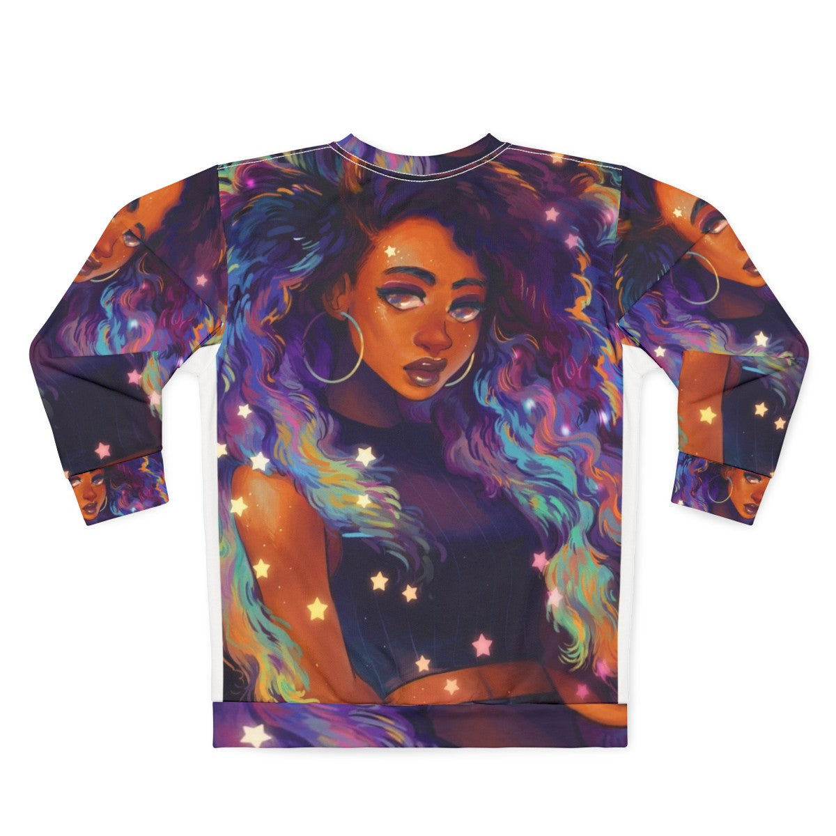 Nebula Sweatshirt with Cosmic Galaxy Design - Back