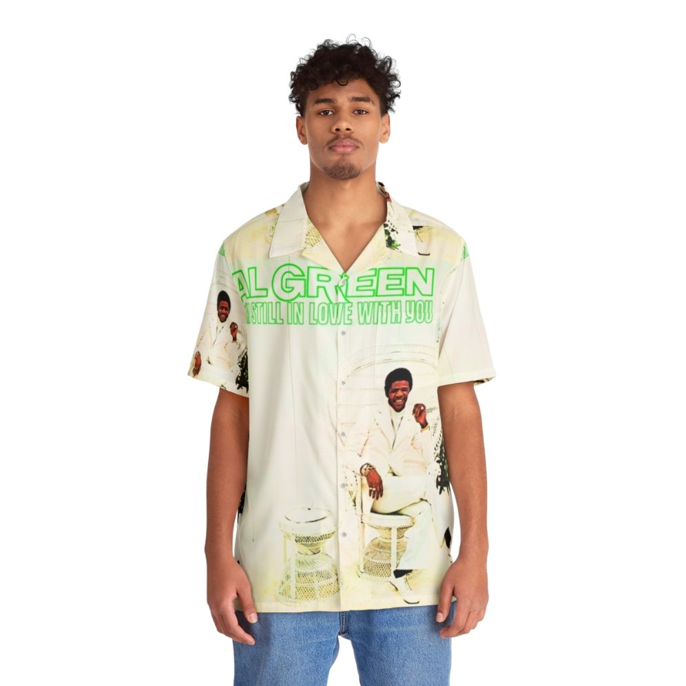 Retro Hawaiian shirt with classic soul and funk album cover design - People Front