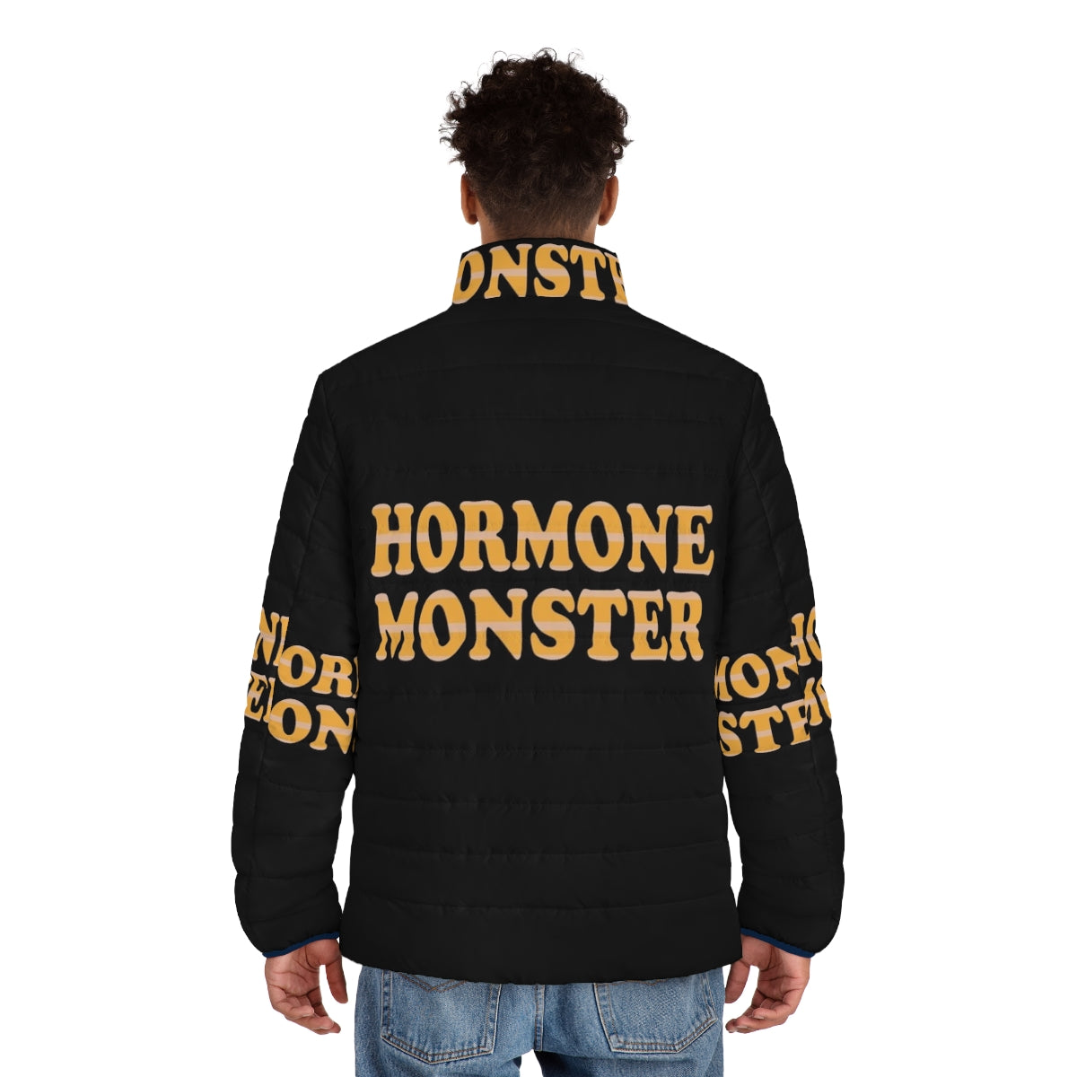 Big Mouth Hormone Monster Puffer Jacket - Officially Licensed Netflix Apparel - men back