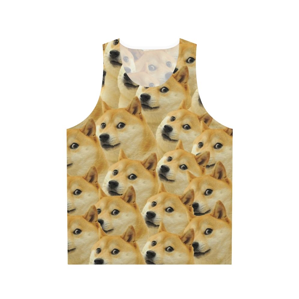 Doge Unisex Tank Top with Shiba Inu Meme Design