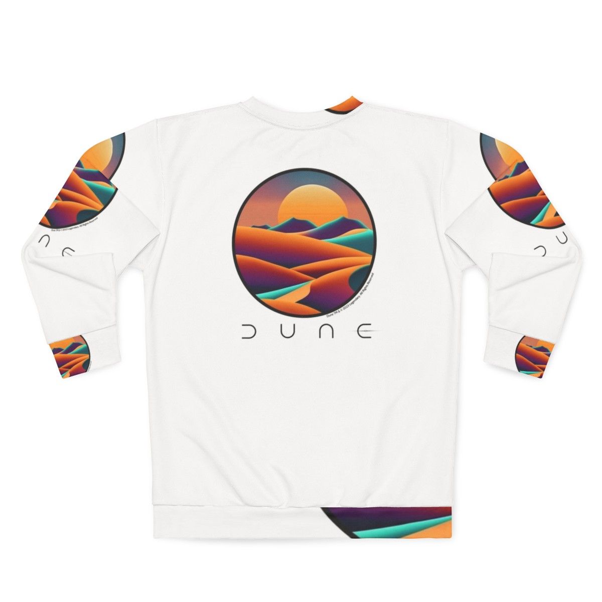 Dune landscape inspired sweatshirt with desert scenery - Back