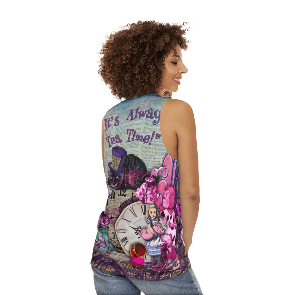 Vintage Alice in Wonderland Unisex Tank Top - women back