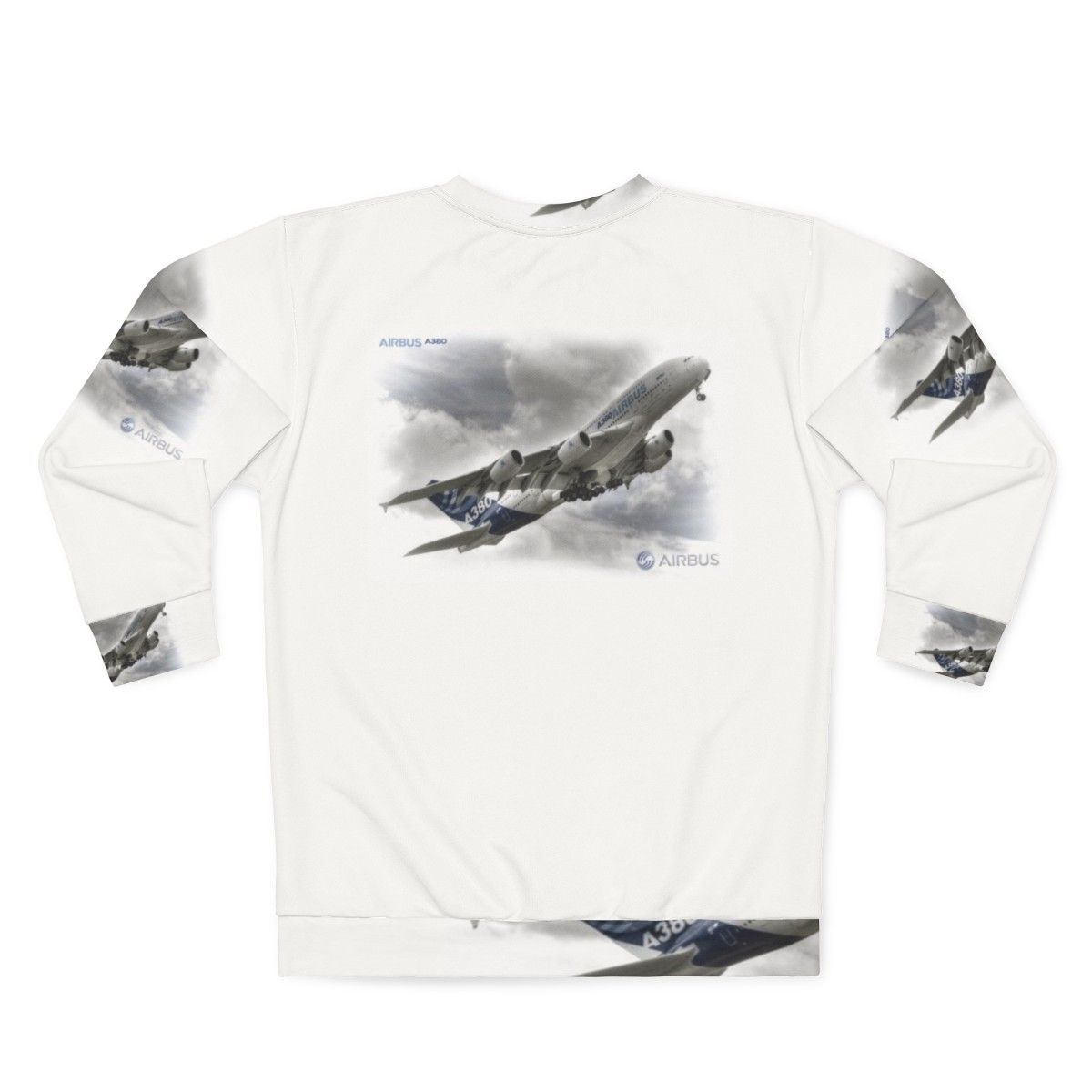 Airbus A380 airplane sweatshirt for aviation enthusiasts - Back