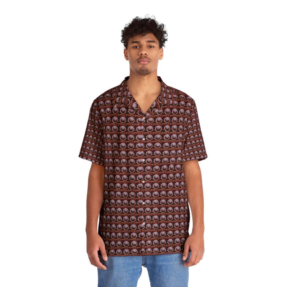 Toffifee Hawaiian Shirt with Tropical Abstract Print - People Front