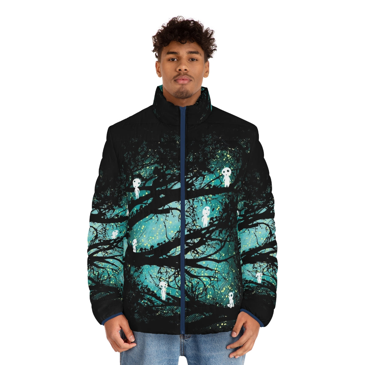 Tree Spirits Puffer Jacket - Whimsical and Enchanting Outerwear - men front