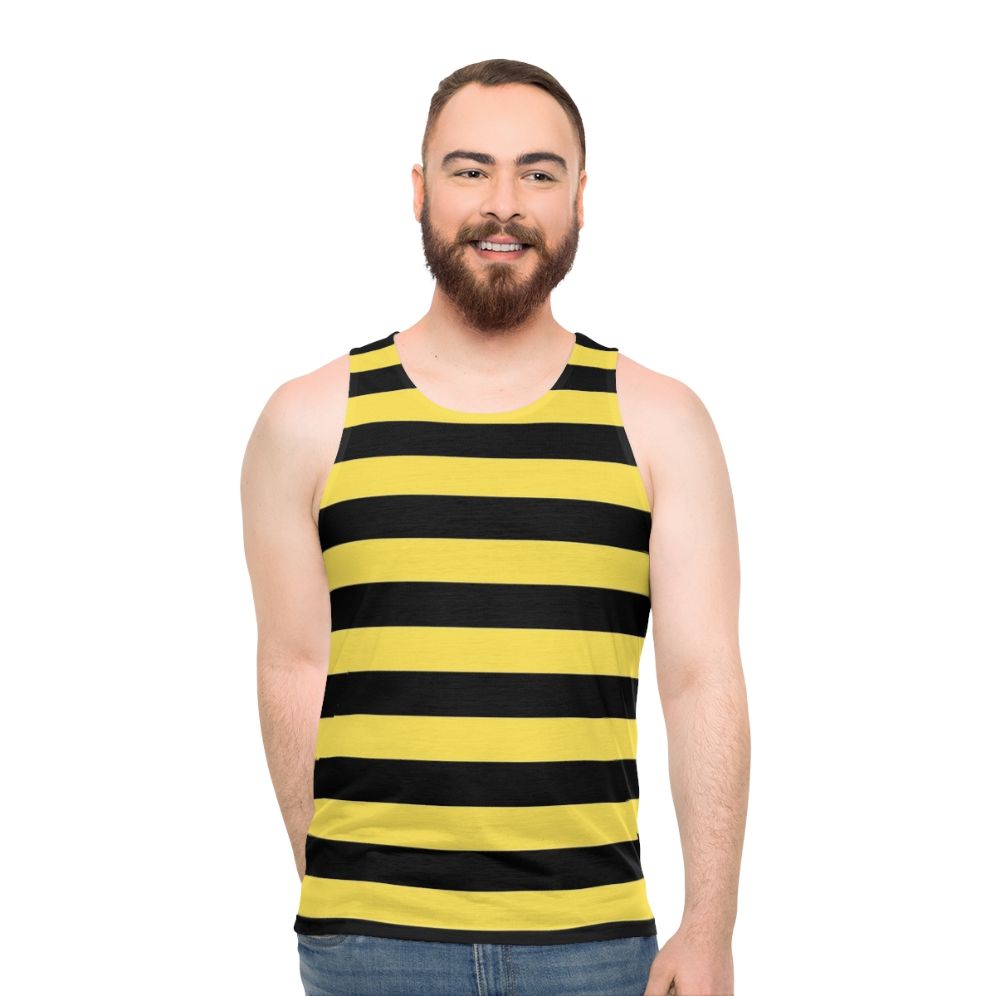 Me Before You' Black and Yellow Stripes Unisex Tank Top - men