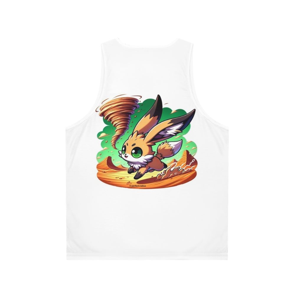 Unisex tank top with legendary desert animals, rabbit and fox - Back