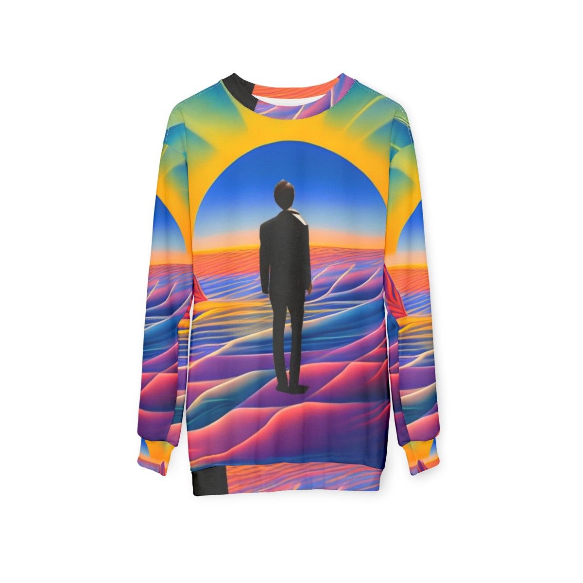 Desert Sunrise Sweatshirt - Abstract, Graphic Design - hanging