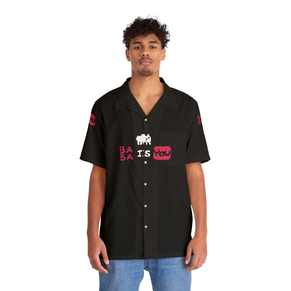 Baba Is You transparent pixelart Hawaiian shirt - People Front