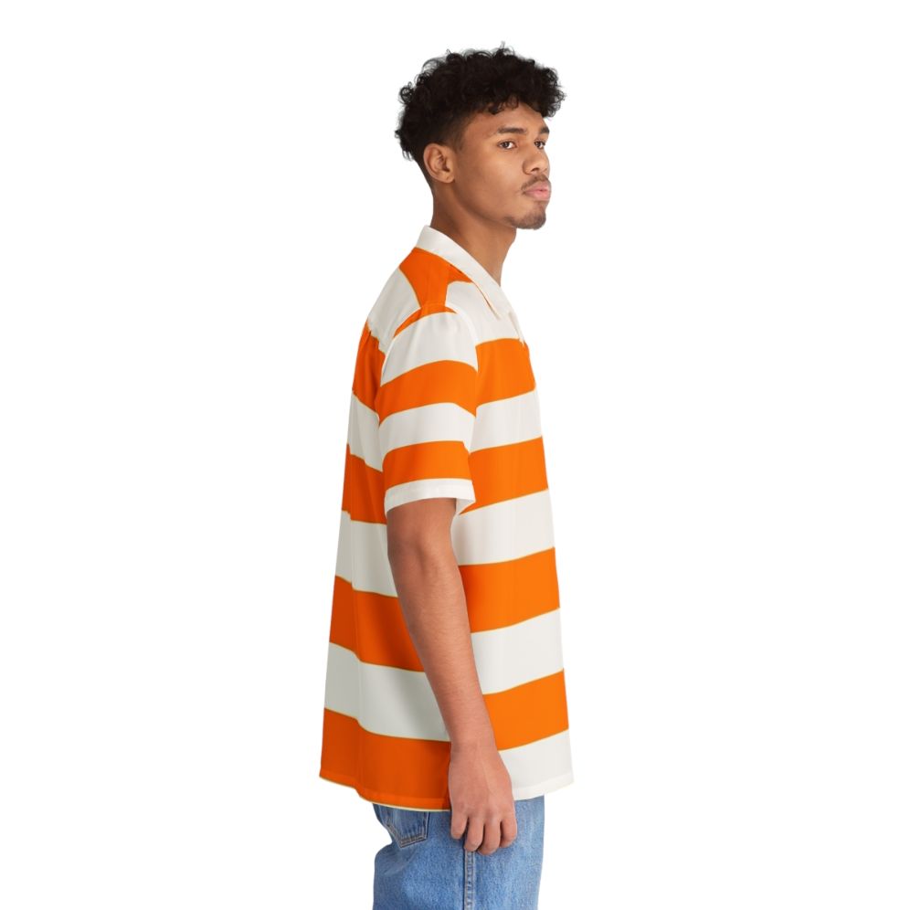 Orange and white striped Hawaiian shirt - People Pight