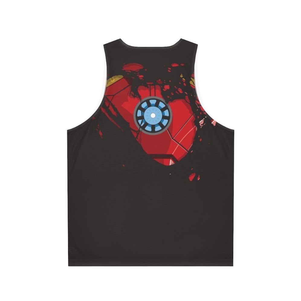 Ripped Reactor Unisex Marvel Comics Iron Man Superhero Tank Top - Back