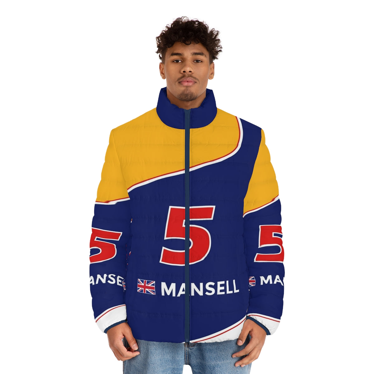 Nigel Mansell's iconic F1 1992 puffer jacket - men front