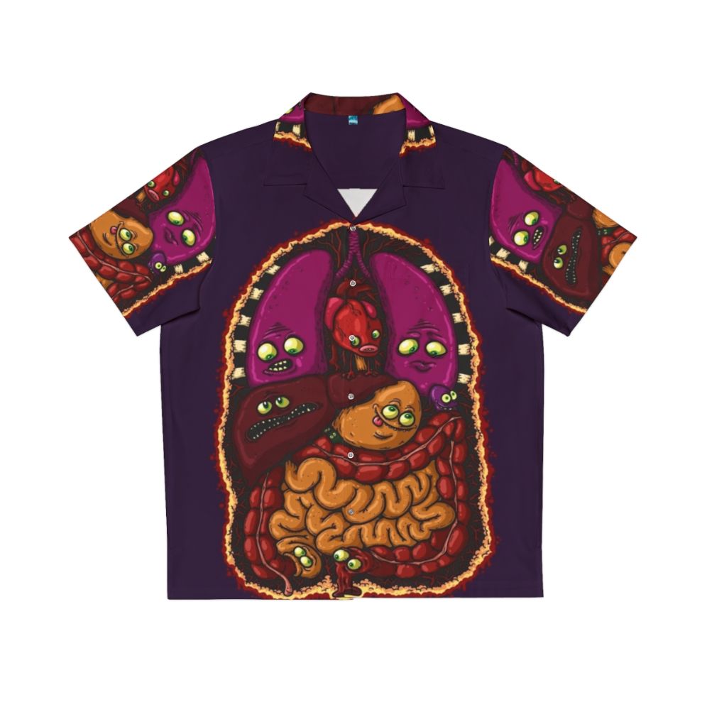 Organ Story Hawaiian Shirt featuring anatomical medical imagery