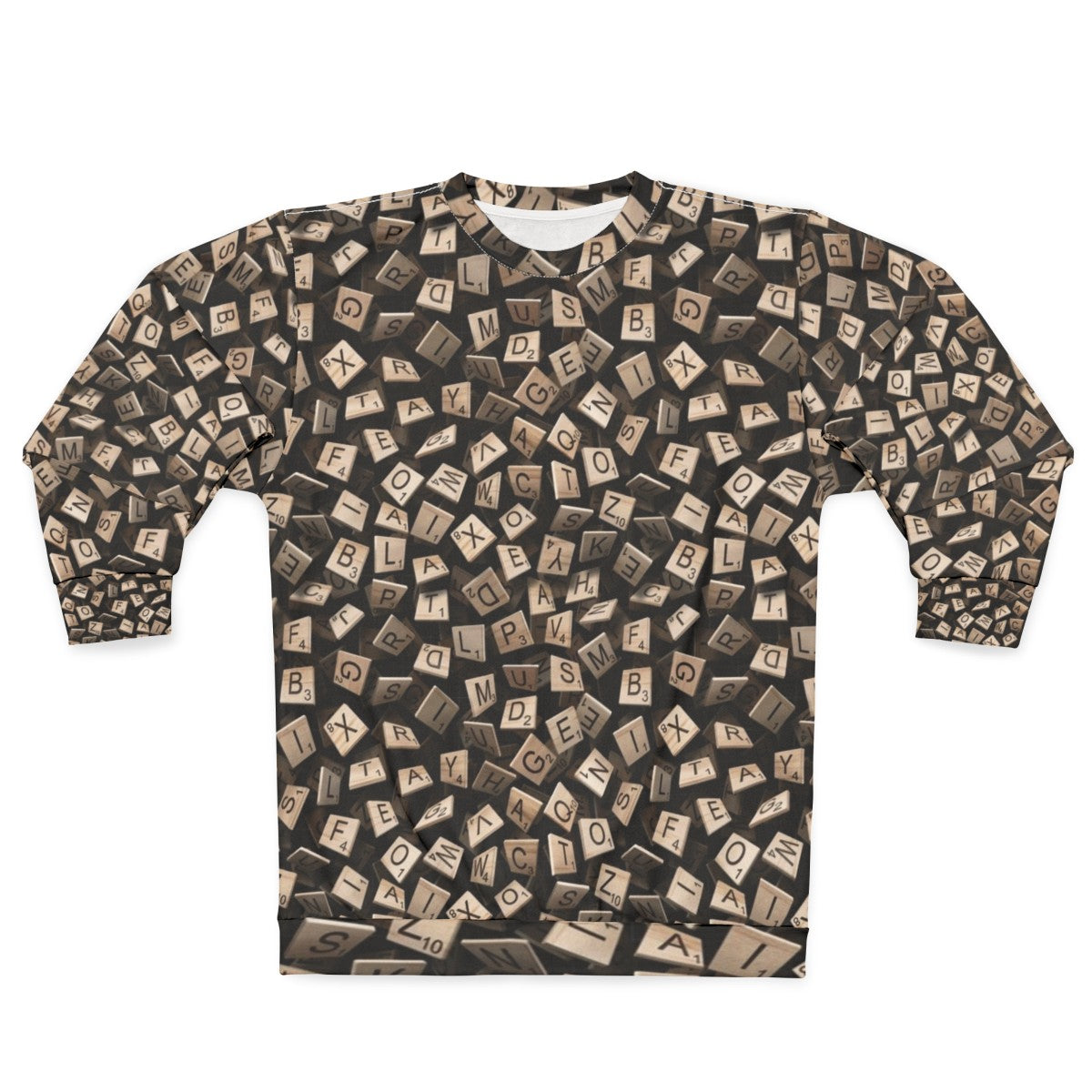 Scrabble Tile Pattern Sweatshirt