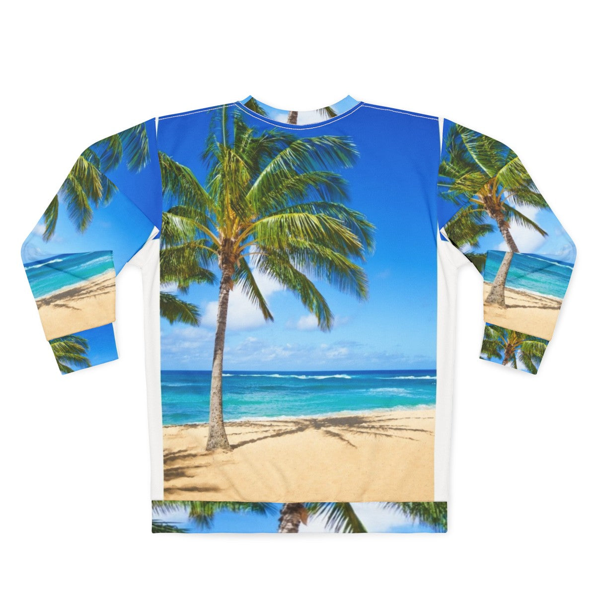 Tropical palm trees sweatshirt design - Back