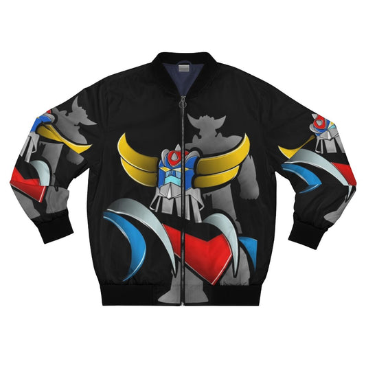 Vintage bomber jacket featuring the classic anime characters Goldorak and Grendizer.