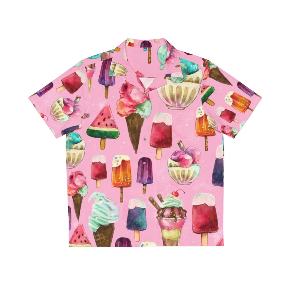 Ice cream pattern Hawaiian shirt